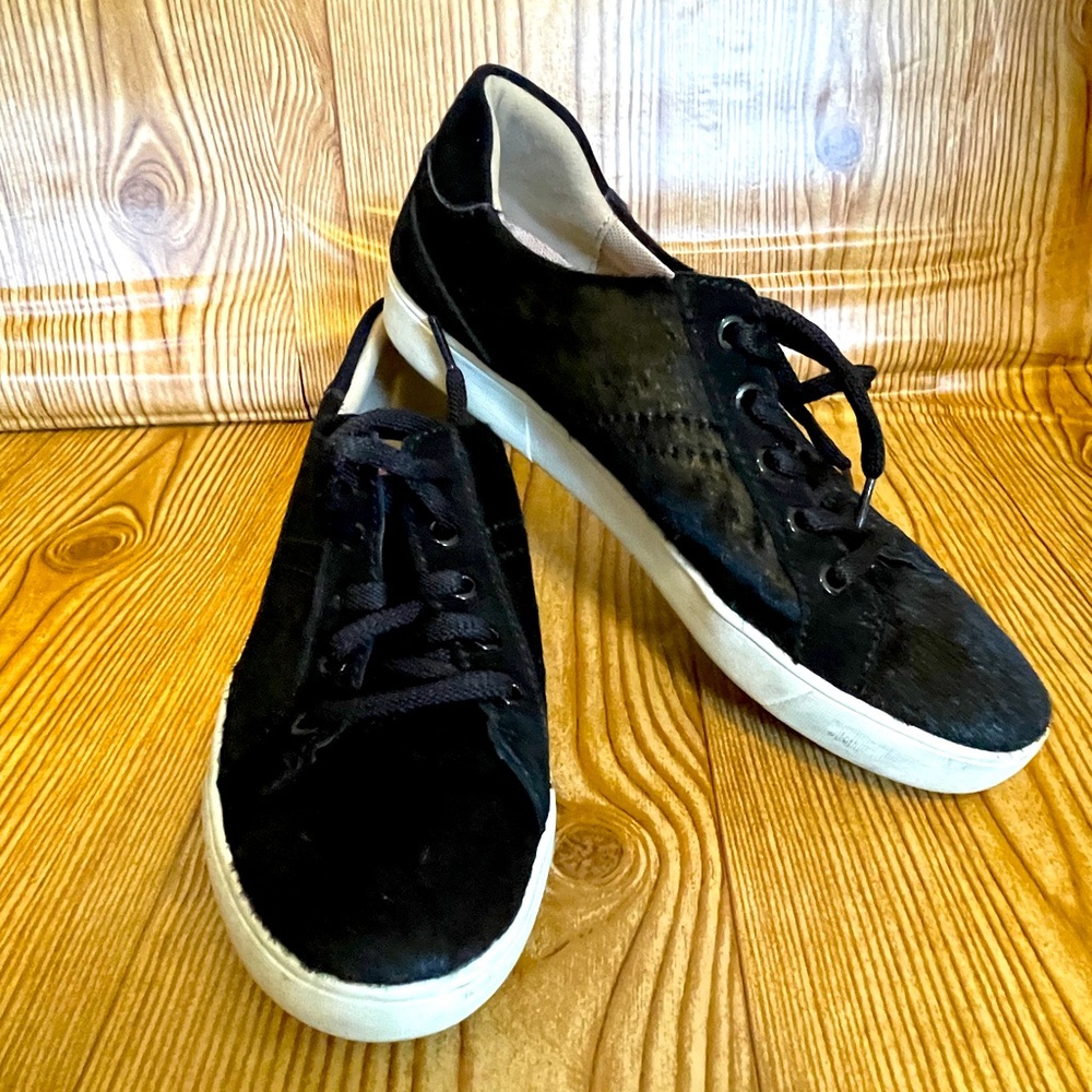 Naturalizer Leather Calf Hair Black Morrison Comfort Sneakers Sz 8.5 Womens EUC